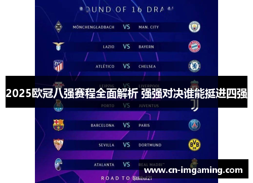 2025欧冠八强赛程全面解析 强强对决谁能挺进四强