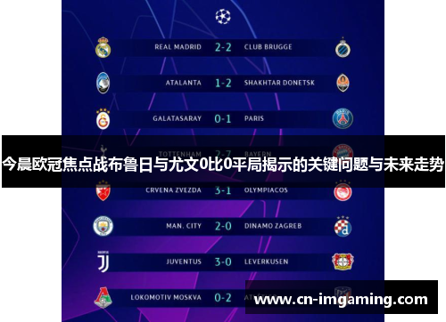 今晨欧冠焦点战布鲁日与尤文0比0平局揭示的关键问题与未来走势